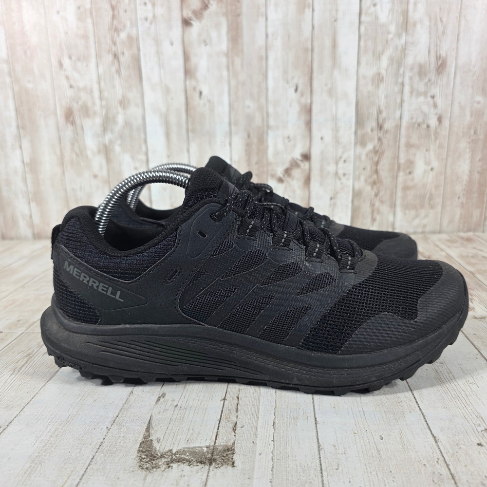 Merrell Nova 2 Mens Black Trail Running Shoes Hiking Sneakers J005043 Size 8.5